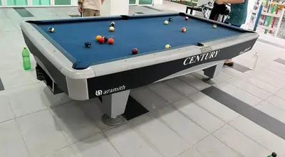 a pool table with balls on it in a mall at D Festivo Residences Ipoh in Ipoh