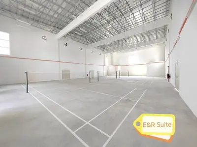 a large room with a tennis court in it at Anderson, Ipoh at E&R Suite in Kampong Simee