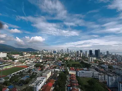 a view of a city with a bunch of buildings at Beacon 2BR Infinity Pool - By BNB4U in George Town