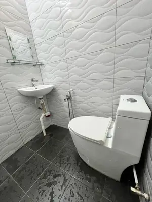 a bathroom with a toilet and a sink at De Raisha Homestay in Butterworth