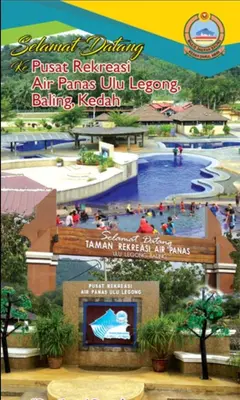 a collage of photos of a pool at a resort at Jerai Geopark Cottage Alamanda in Baling
