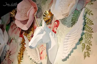 a close up of a dress with flowers on it at Unicorn Fairy Theme 2BR Airport Suite# Straits Intl# Pantai Hospt in Bayan Lepas
