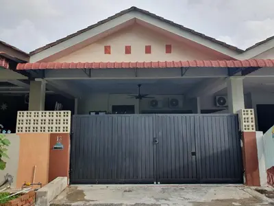 a house with a gate in front of it at Teratak Ayuni with Private pool in Batu Gajah