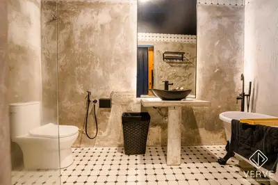 a bathroom with a sink and a toilet at Ipoh The Label by Verve in Kampong Simee