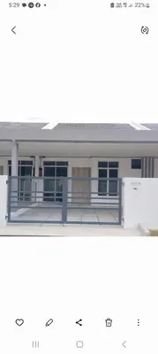 a rendering of a house with the floor plan at Yarra SP Homestay in Sungai Petani