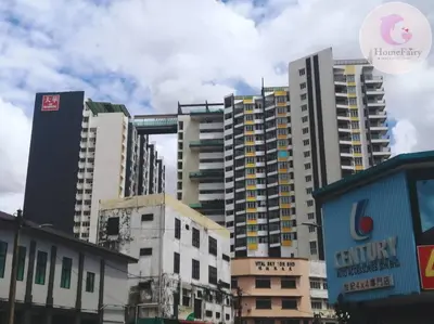 a group of tall buildings in a city at The Majestic Condo Ipoh Home Fairy 5 in Ipoh