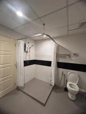 a bathroom with a toilet and a shower at City View & Sea View Mansion One Gleneagles Gurney Komtar George Town by Cozy Cottage Haven in George Town