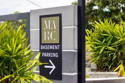 a sign that says mr rc basement parking at Marc CoLiving by Cobytat in Bukit Mertajam