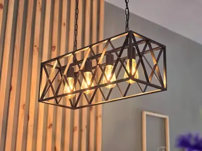 a chandelier hanging from the ceiling in a room at Helena Homes - Premium Cozy Ipoh Homestay in Kampong Simee