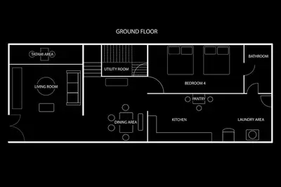 a floor plan of a small room with at Ipoh South Homestay 8-16pax 10mins to attraction in Ipoh