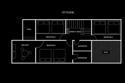 a black and white floor plan of a bathroom at Ipoh South Homestay 8-16pax 10mins to attraction in Ipoh