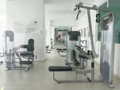 a gym with several exercise equipment in a room at 1BR Condo Straits Garden Suites Georgetown Penang in George Town