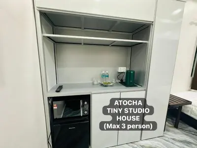 a small kitchen with a tiny studio house at Atocha Tiny Studio House - Temerlok Terong, Perak - max 3 person only in Kampong Salak