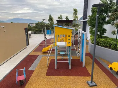 a playground on the roof of a building at Sunway Onsen Ipoh Tambun Cozy Retreat 8pax in Tambun