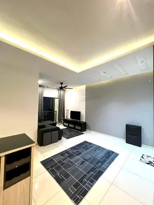 a large living room with a couch and a table at The Horizon Ipoh 3BR MAGNOLIA -by Goswell in Ipoh
