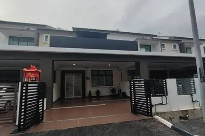 a house with a gate in front of it at Super Minimalist SP Town Centre in Sungai Petani