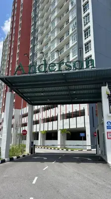 a large building with a sign on top of it at Ipoh Anderson Cozy downtown in Ipoh