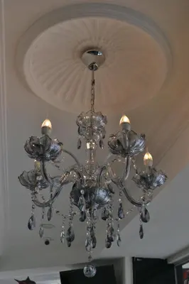 a chandelier hanging from a ceiling at DR Hotel Penang in Bayan Lepas