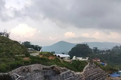 a view of a mountain with a building on a hill at Ammara Homestay 3 Palas horizon Kea Farm in Cameron Highlands