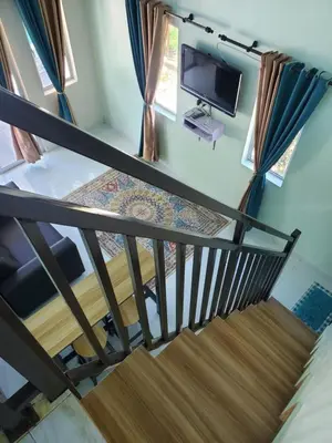 a view from the top of the stairs in a house at Inap Desa Fajar Saujana in Baling