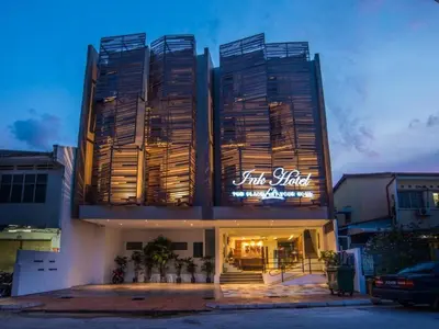 a building with a sign that reads virgin hotel at Ink Hotel in George Town