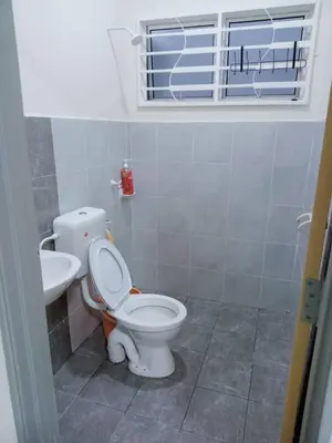 a bathroom with a toilet and a sink at mOmma's Homestay in Seri Iskandar