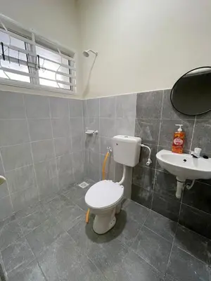 a bathroom with a toilet and a sink at mOmma's Homestay in Seri Iskandar