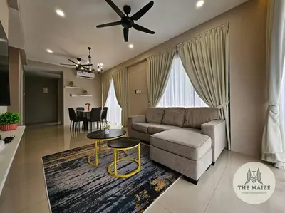 a living room with a couch and a table at The Cove Hillside Residence - Grandiose Oasis in Ipoh