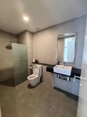 a bathroom with a toilet and a sink at Macalister Suite - 2 Bedrooms in George Town