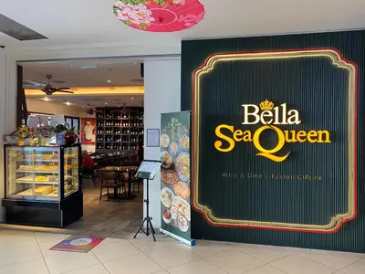 a store with a sign for a seafood restaurant at 118 Island Plaza by ZenZone88 in Tanjong Tokong