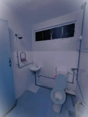 a bathroom with a toilet and a sink at D' Gerik Homestay Taman Sinaran in Gerik