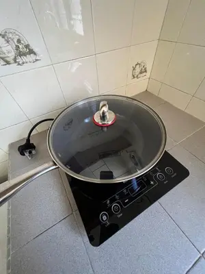 a large pot on a counter in a kitchen at Green at 62 in Ipoh