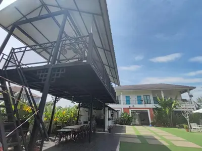 a view of a building with a patio at Aeden Villa Roomstay & Homestay in Kuala Kangsar
