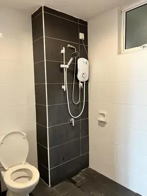 a shower stall with a toilet in a bathroom at Ipoh town The Majestic Rumi 3R2B 8 paxs in Ipoh