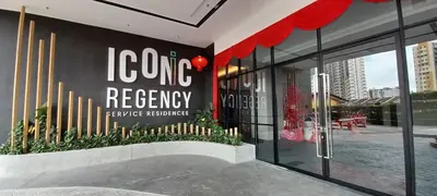 a store with a sign on the side of a building at LS Iconic Regency #Queensbay Mall#FIZ#Airport in Bayan Lepas