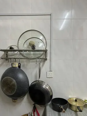 a kitchen with a pot and a shelf on the wall at KKB Gathering Home - ENTIRE HOME in Kuala Kubu Baharu