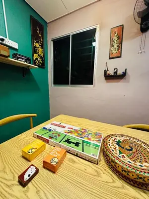 a book sitting on top of a table at M&M Bendi Homestay in Lunas