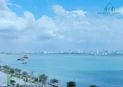 a view of a large body of water with a city at Maritime Sea View Duplex in George Town