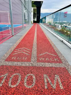 a red carpet on the side of a building at Charming Haven- Relaxing Retreat Nearby Airpor 10pax in George Town