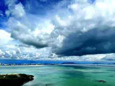 a view of the ocean under a cloudy sky at newly renovation apartment 3BR pool 10 pax in George Town