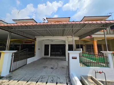 awning over the entry to a house with a porch at Sunrise Hostel in Ipoh