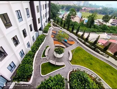 an aerial view of a park in front of a building at The Horizon - Ipoh' Rachel in Ipoh