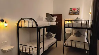 two sets of bunk beds in a room at Frangipine Villa in Tapah