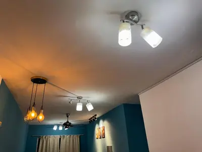 a room with a ceiling with lights on it at 2pax 1car only Malaysian guest only bayan lepas in Bayan Lepas