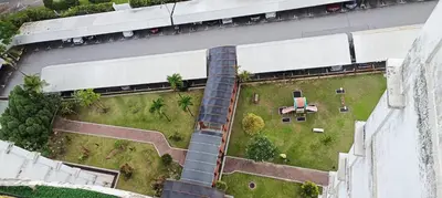an overhead view of a building with a yard at Japan Comfort Lifestyle Osaka in Ipoh