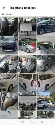 a collage of different cars parked in a parking lot at Ali's Guest House in Batu Ferringhi