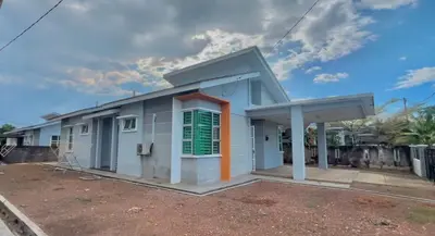 a house is being built with a sky background at MDRS Seroja 7 in Kuala Ketil