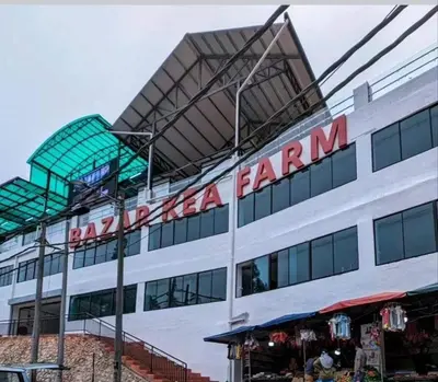 a building with a sign on the side of it at Forever Green cameron in Brinchang