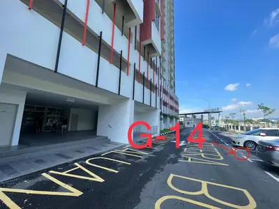 a parking lot in front of a building at The Anderson Ipoh AA1 Smart TV & 5G WiFi ready in Ipoh