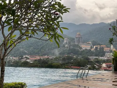 a view of a body of water with a city at Sunshine Residence Kekloksi View 2R 4pax in Ayer Itam